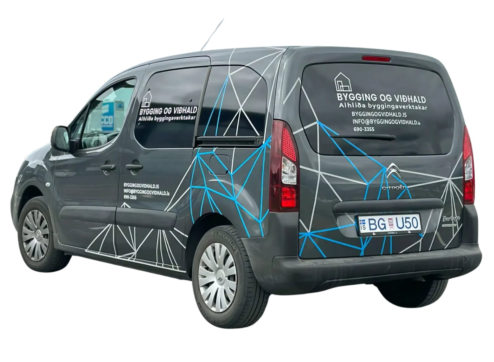 Vinnubíll Byggingar og Viðhalds