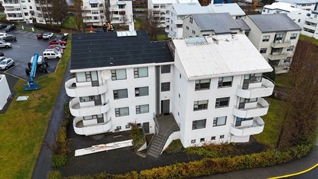 Hrísmóar 1 – Múrviðgerðir, glerskipti og málun á 11 hæða fjölbýli – ljósmynd 1